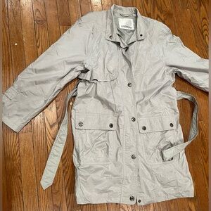 London Fog Silver Raincoat with Belt